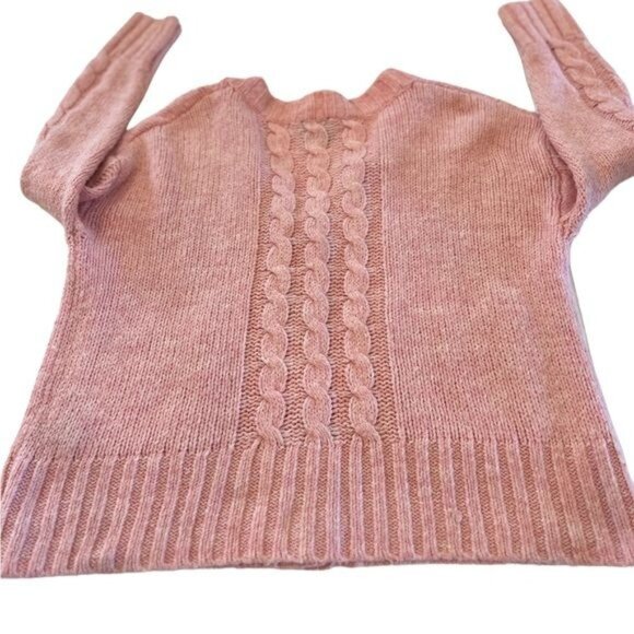 Cliche cardigan sweater size large pink with flowers embroidered over buttons - Picture 8 of 15